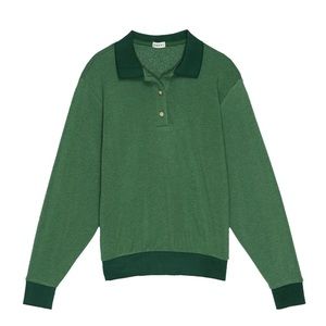 Donni vintage fleece polo sweatshirt - Kelly